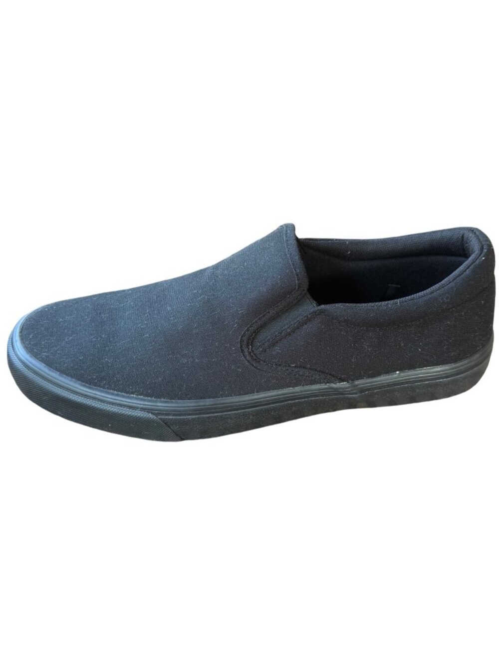 No Boundaries Black Memory Foam Slip-on Canvas Shoes Men's Size 10